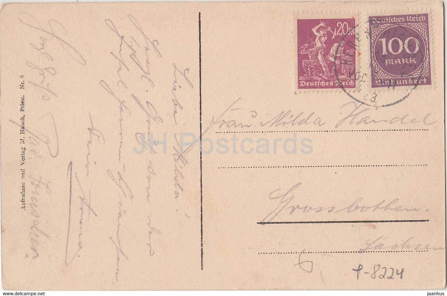 Kgl Schloss Herrenchiemsee - Gartenanlage - 6 - old postcard - Germany - used