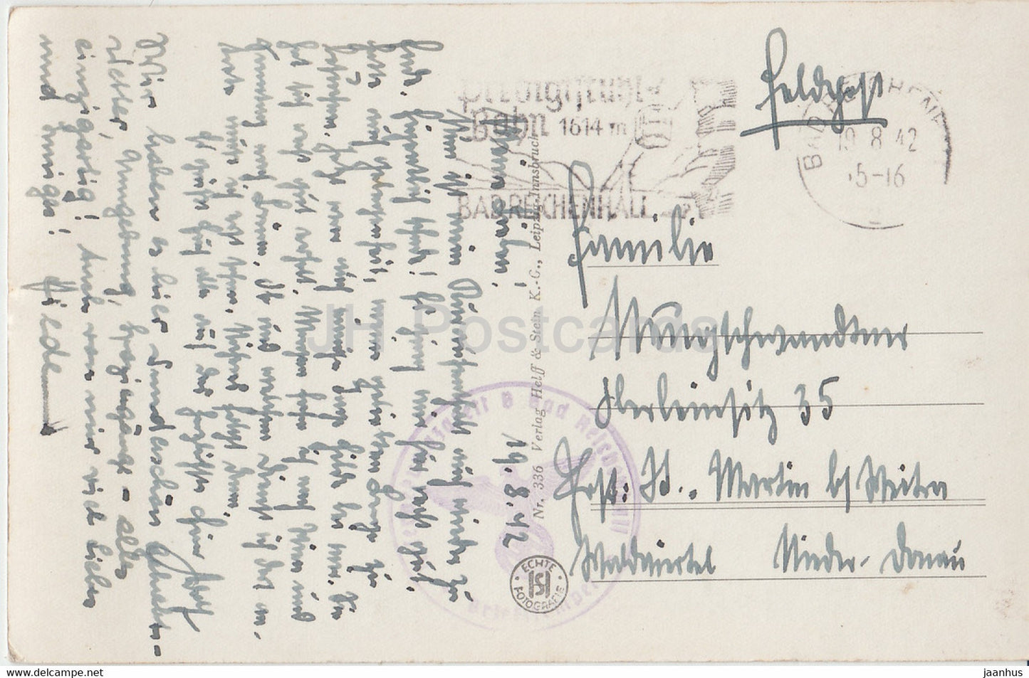 Bad Reichenhall - Kurhaus - 336 - carte postale ancienne - 1942 - Allemagne - utilisé