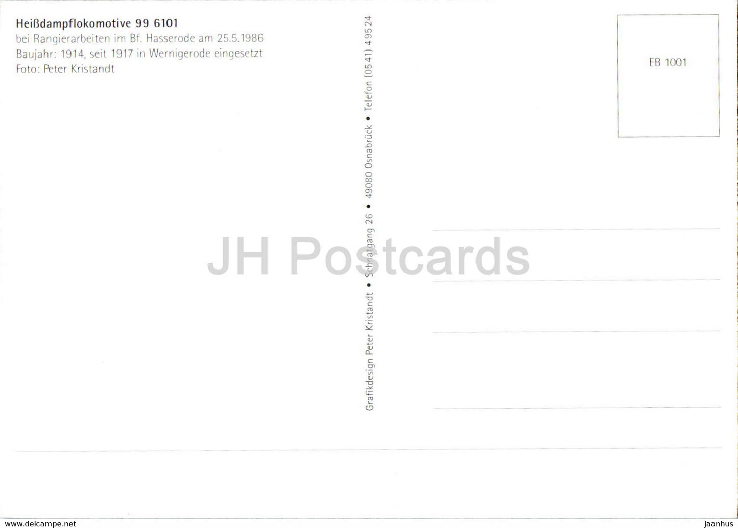 Heissdampflokomotive - seit 1917 in Wernigerode eingesetzt - train - railway - locomotive - Germany - unused