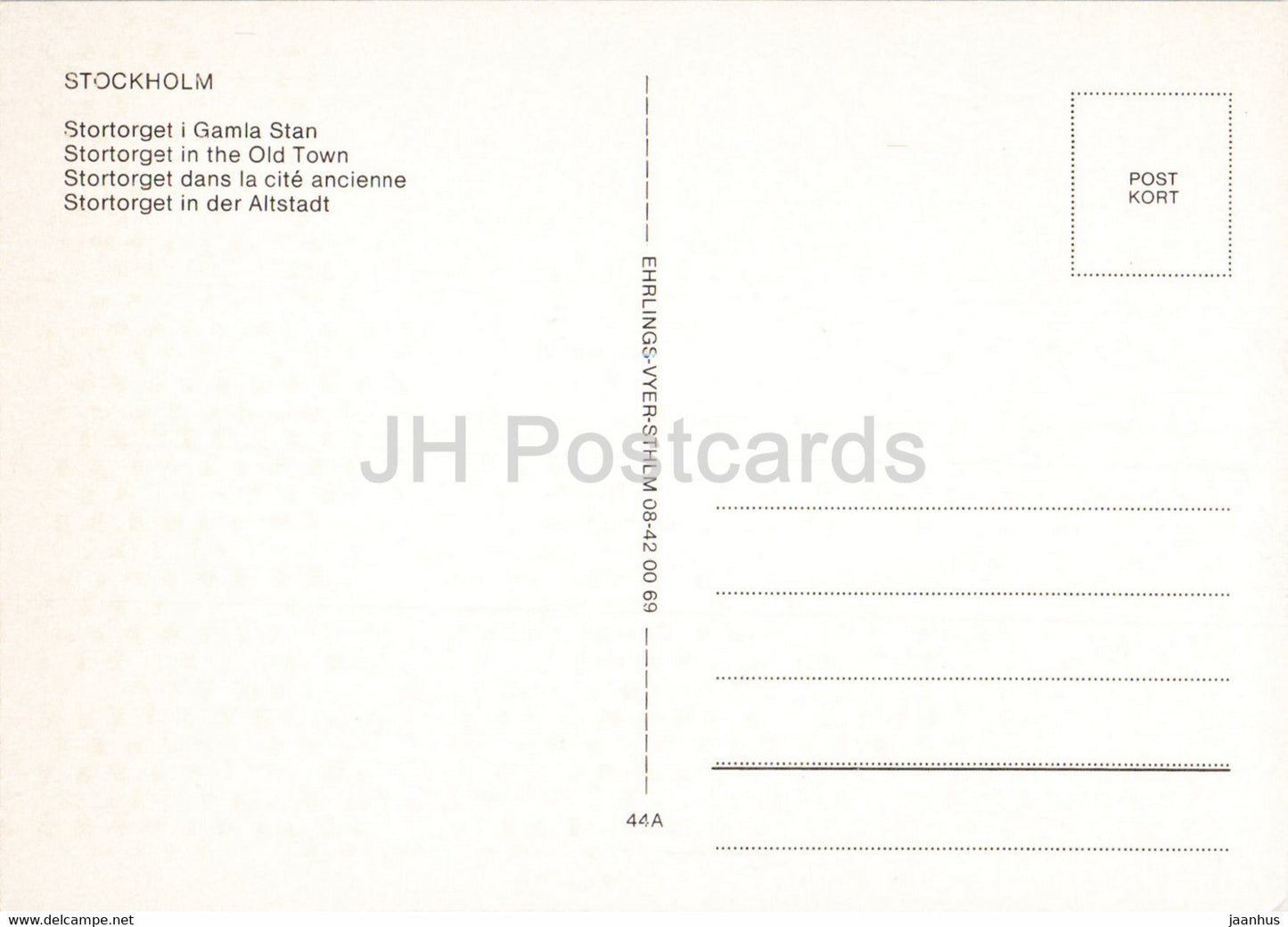 Stockholm - Stortorget in the Old Town - Sweden - unused