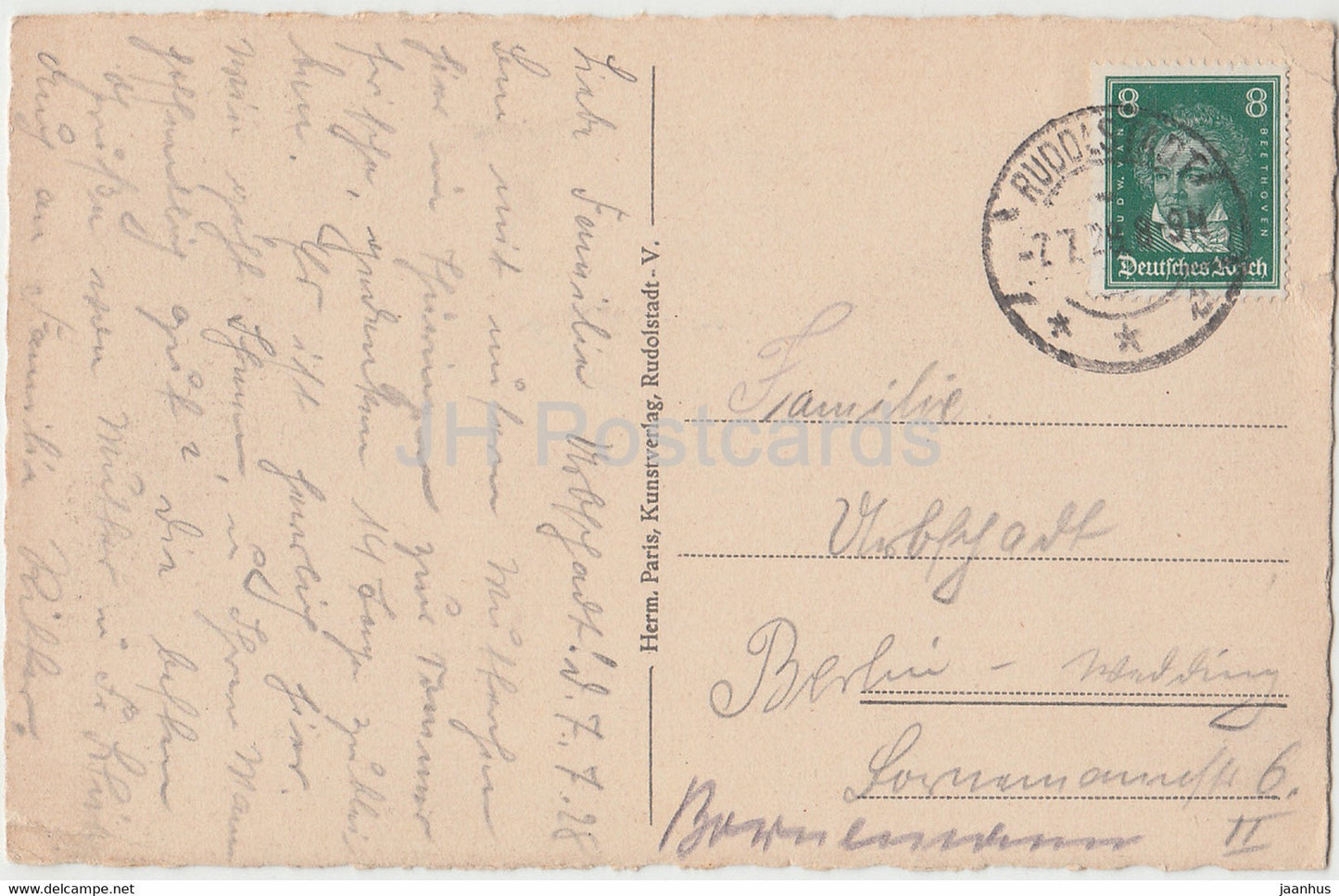 Bad Blankenburg - Thur Wald - Eingang ins Schwarzatal - old postcard - 1928 - Germany - used