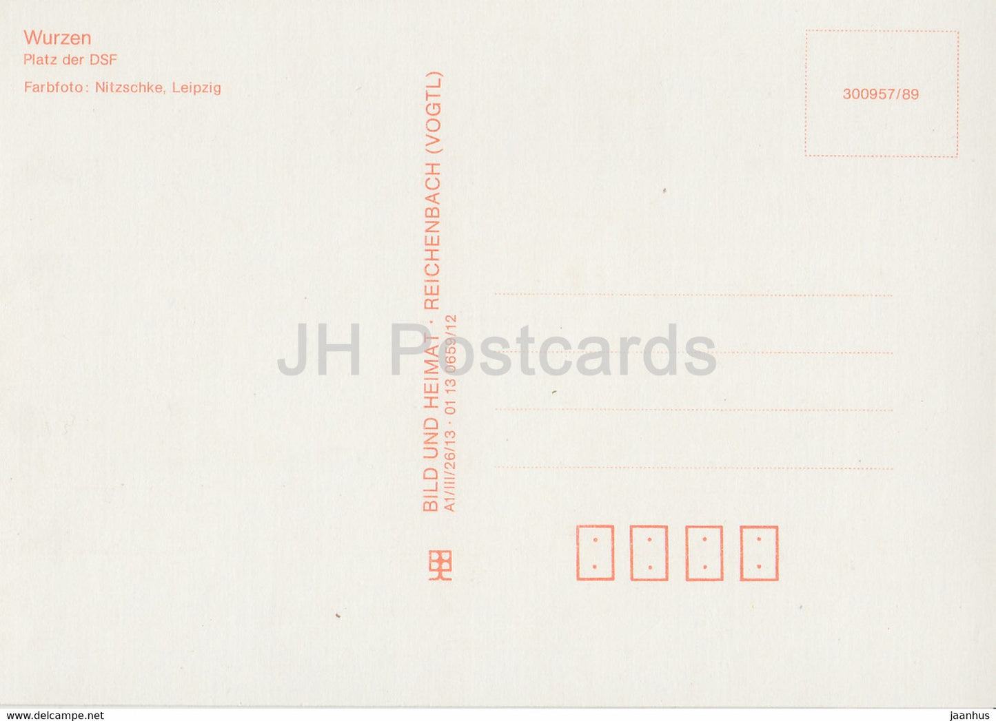 Wurzen - Platz der DSF - Allemagne DDR - occasion