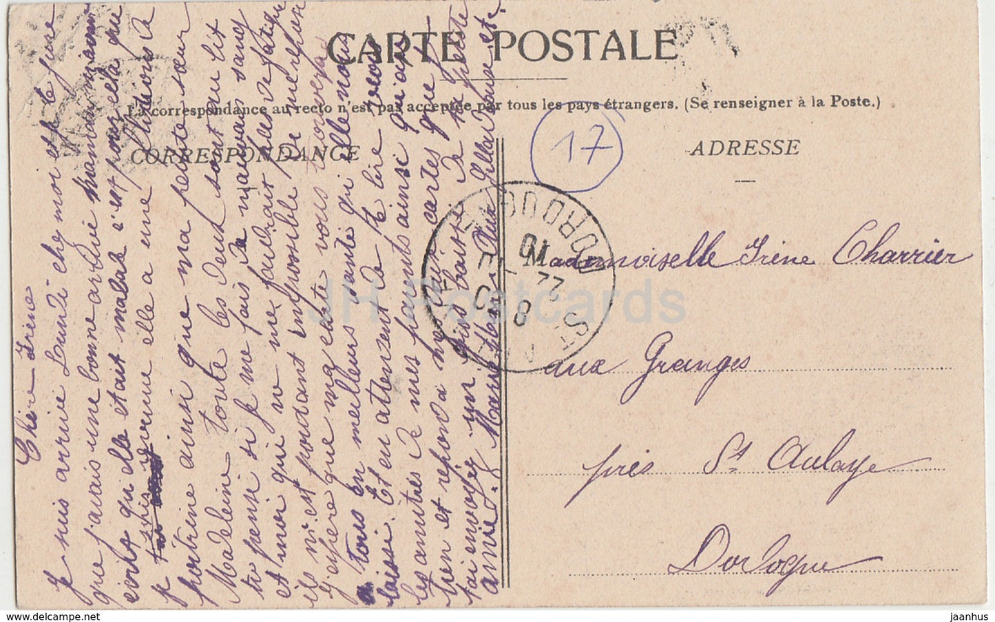 Saintes - Portail de la Cathedrale St Pierre - cathedral - 1910 - old postcard - France - used