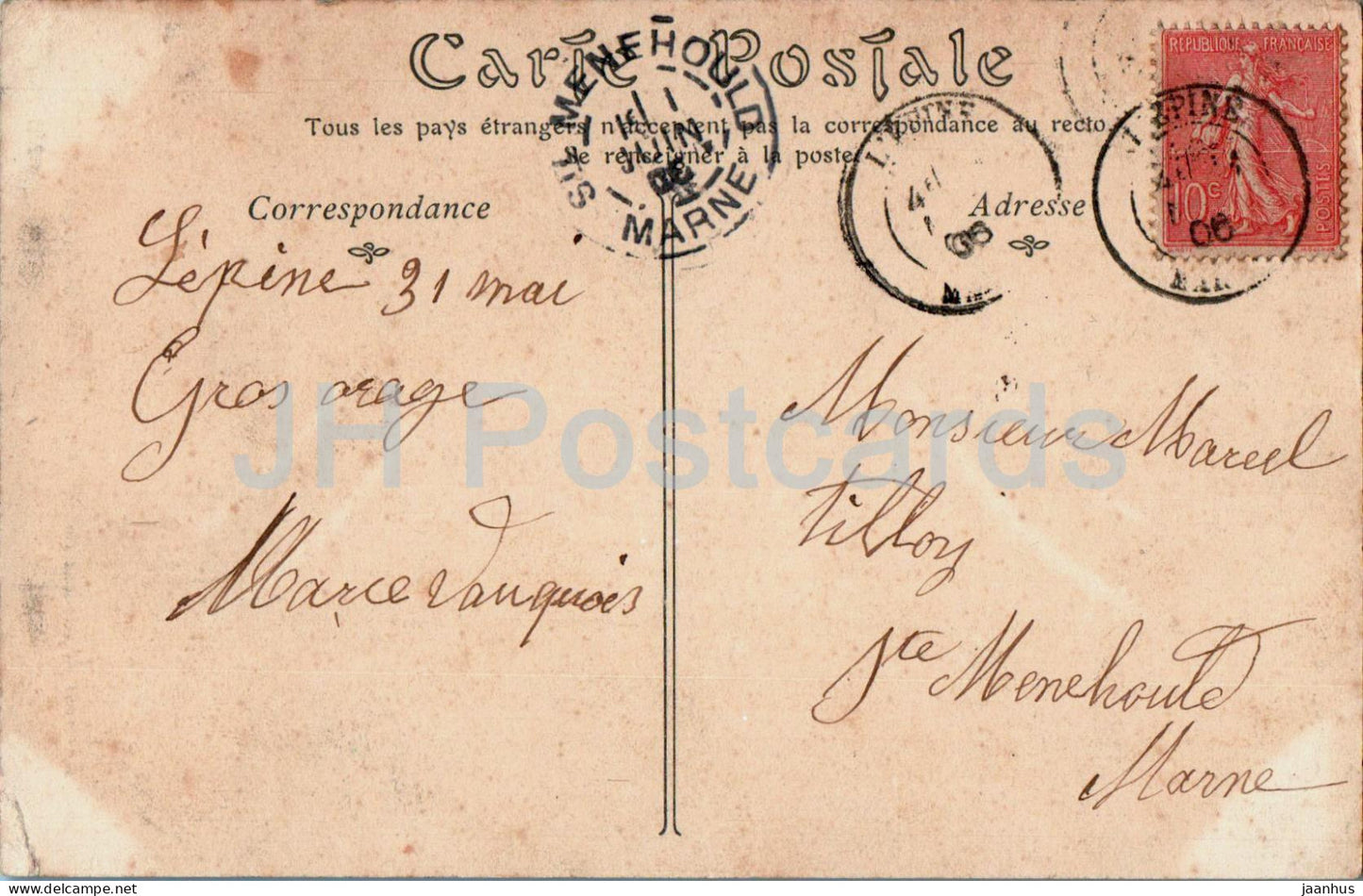 Environs de Chalons sur Marne - Eglise Notre Dame de L'Epine - 6 - cathédrale - carte postale ancienne - France - occasion