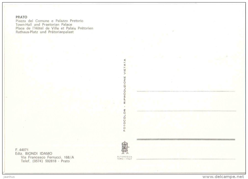 Piazza del Comune e Palazzo Pretorio - Town Hall and Praetorian Palace - Toscana - 44071 - Italia - Italy - unused - JH Postcards