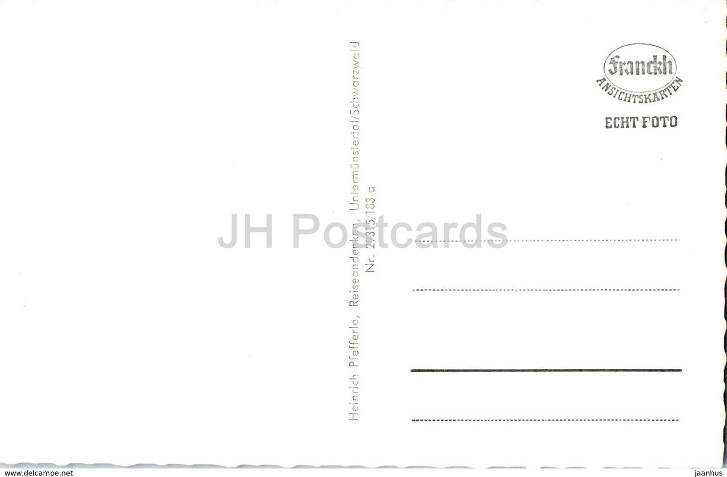 Munstertal - Kloster - Kalbelescheure - old postcard - Germany - unused