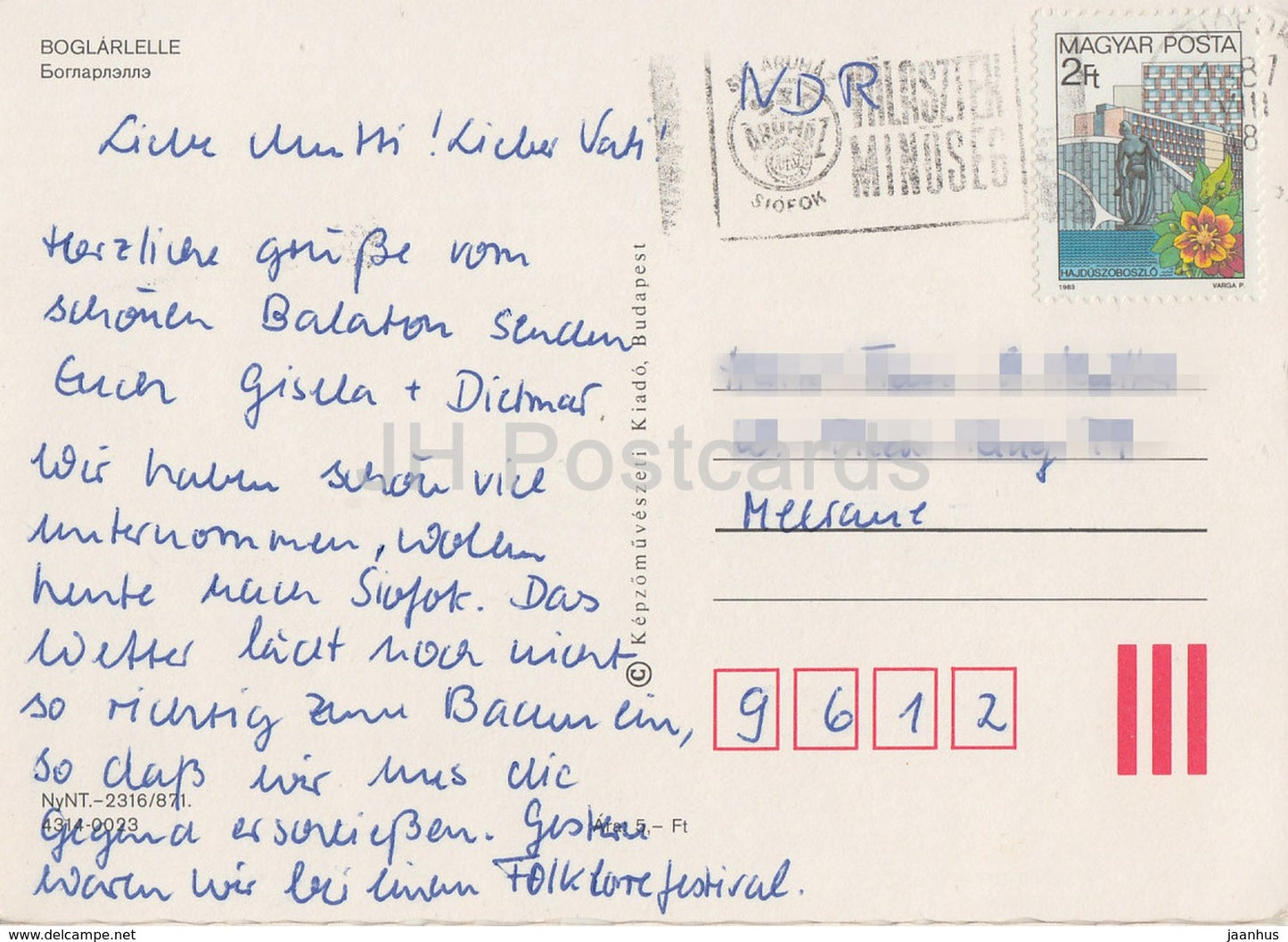 Boglarlelle - sculpture - sailing boat - architecture - multiview - 1980s - Hungary - used