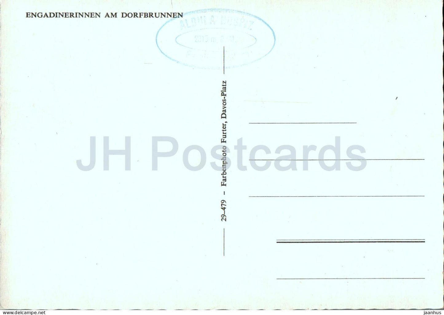 Engadinerinnen am Dorfbrunnen - costume folklorique - 29-479 - Suisse - inutilisé