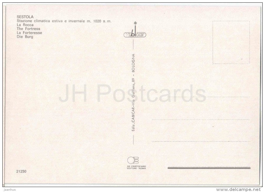 Stazione climatica mt. 1020 , La Rocca - fortress - Sestola - Modena - Emilia-Romagna - 21250 - Italia - Italy - unused - JH Postcards