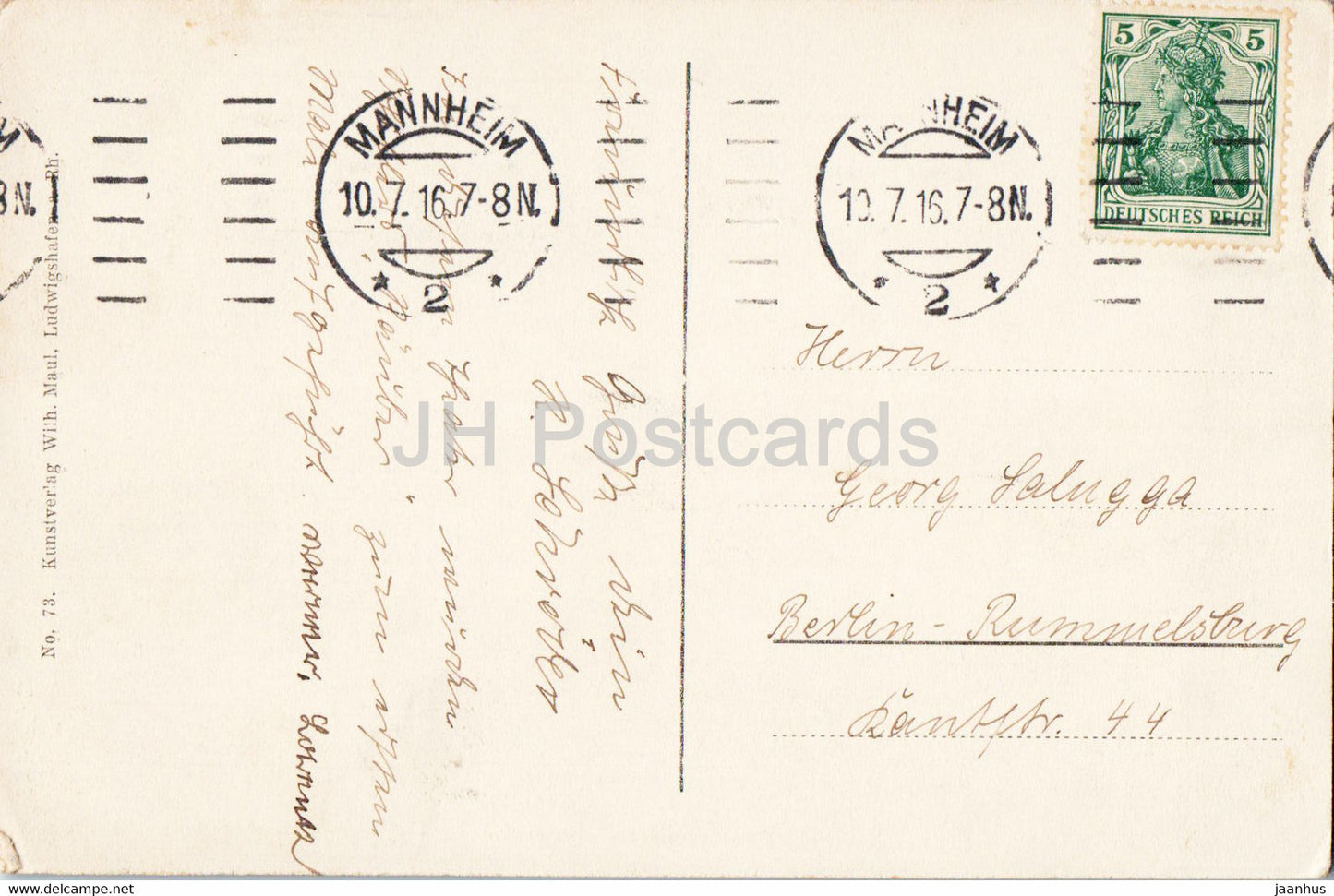 Mannheim - Grossherzogl Hoftheater - theatre - old postcard - 1916 - Germany - used