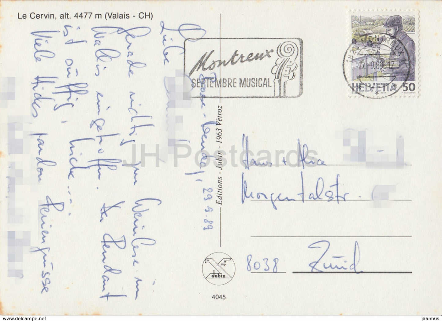 Le Cervin 4477 m - Valais - 4045 - 1989 - Suisse - occasion