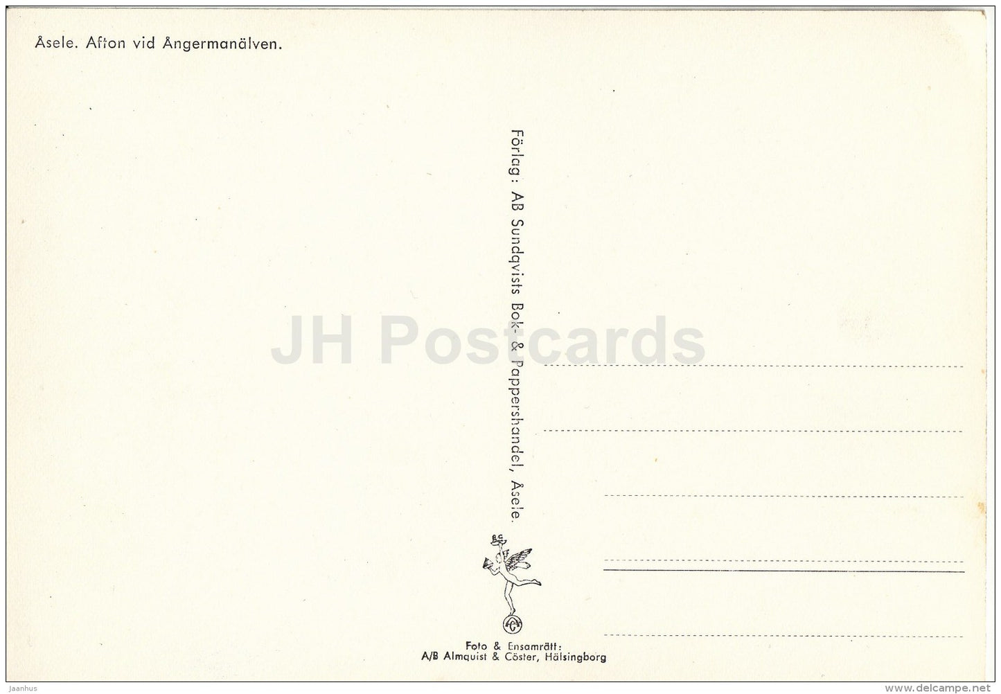 Asele - Afton vid Angermanälven - Sweden - unused - JH Postcards