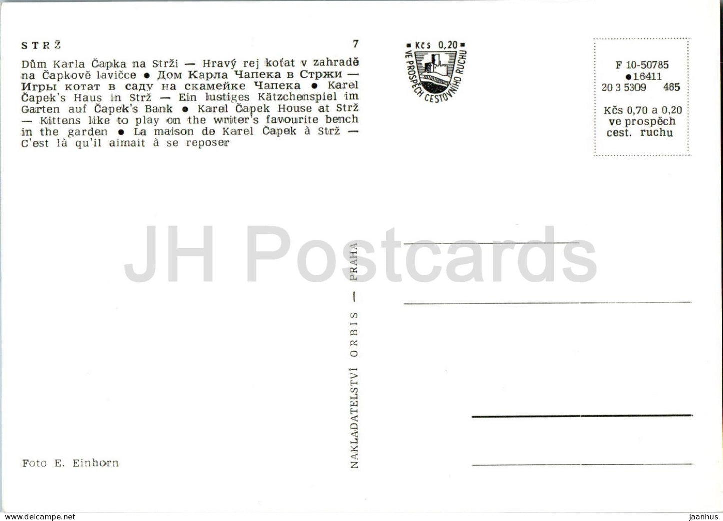 Strz - Czech writer Karel Capek House - kittens - bench - cat - animals museum - Czech Repubic - Czechoslovakia - unused