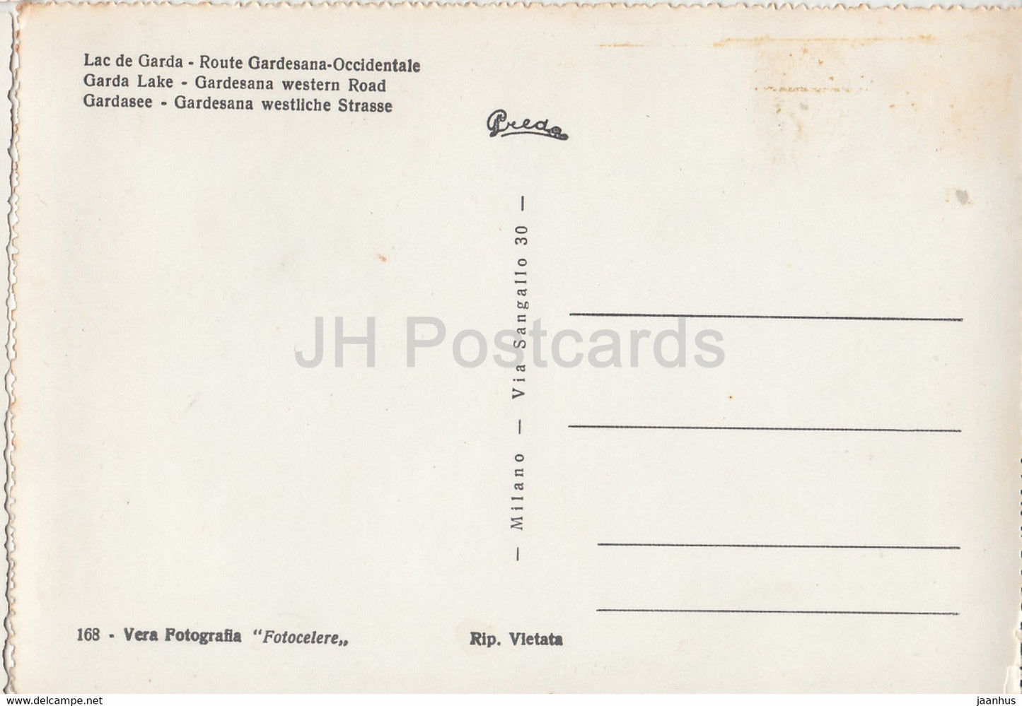 Lago di Garda - Strada Gardesana Occidentale - Garda lake - Gardesana western road - Italy - unused