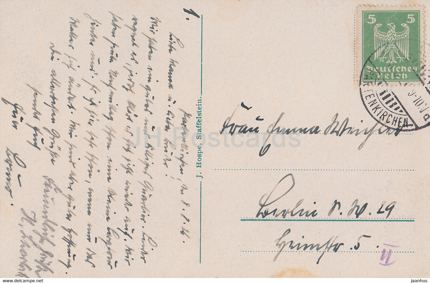 Partenkirchen mit Zugspitze - old postcard - 1926 - Germany - used