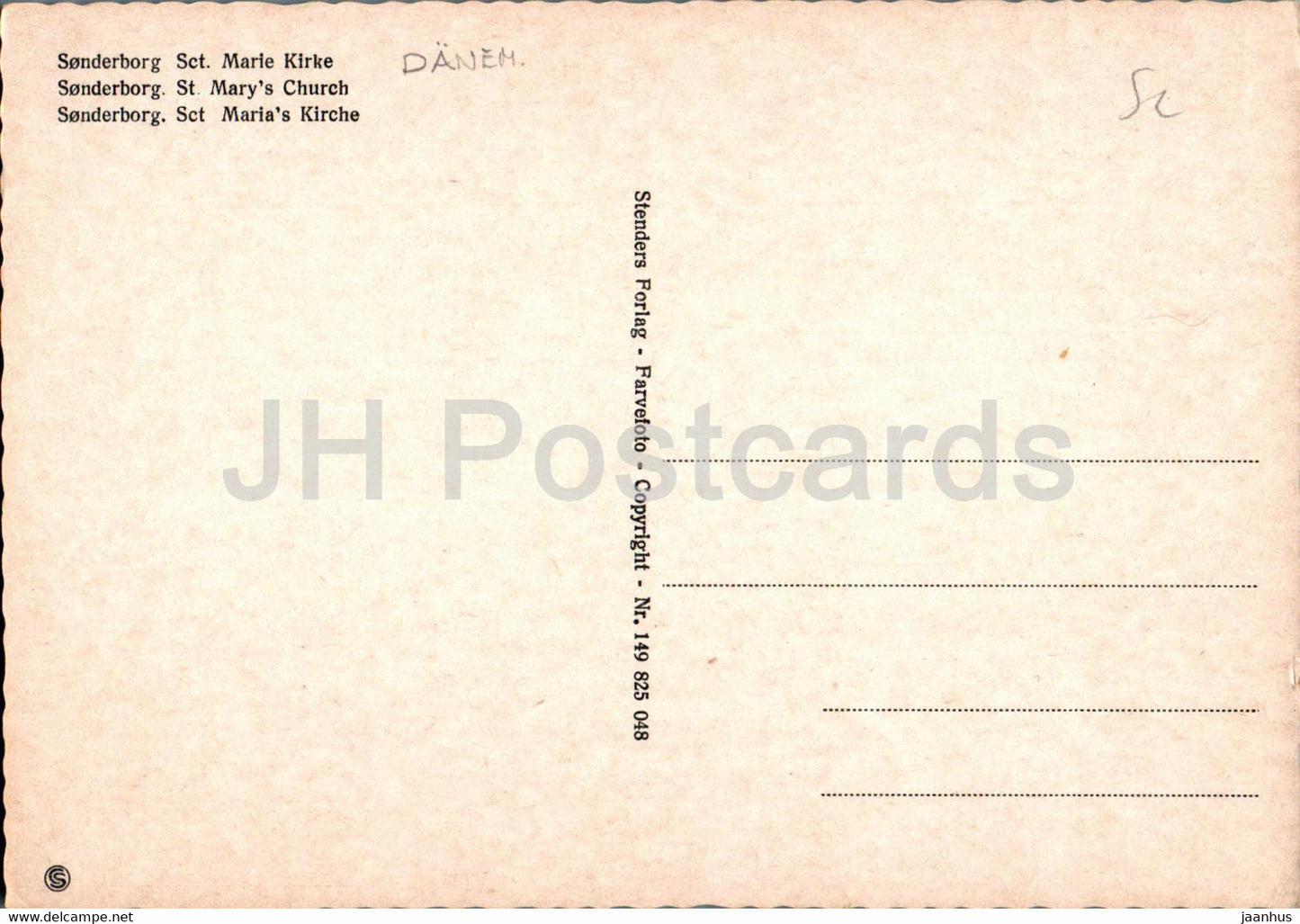 Sonderborg - Sct Marie Kirke - St Mary's Church - car - 149 - Denmark - unused