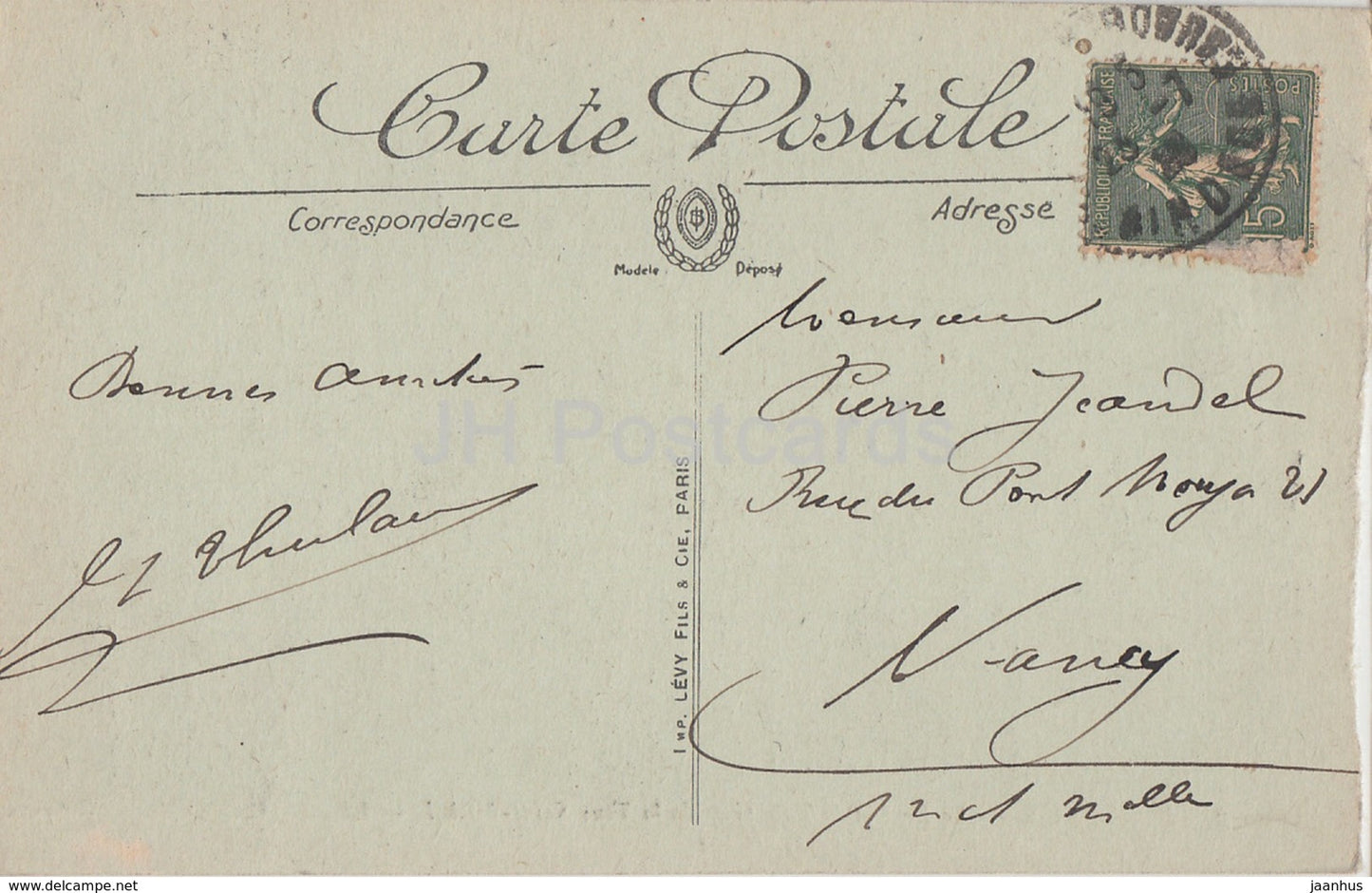 Bordeaux - Le Pont et la Ville - pris de la Tour Saint Michel - bridge - 2 - old postcard - France - used