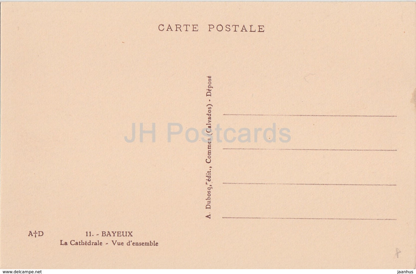 Bayeux - La Cathedrale - Vue d'ensemble - cathedral - 11 - old postcard - France - unused