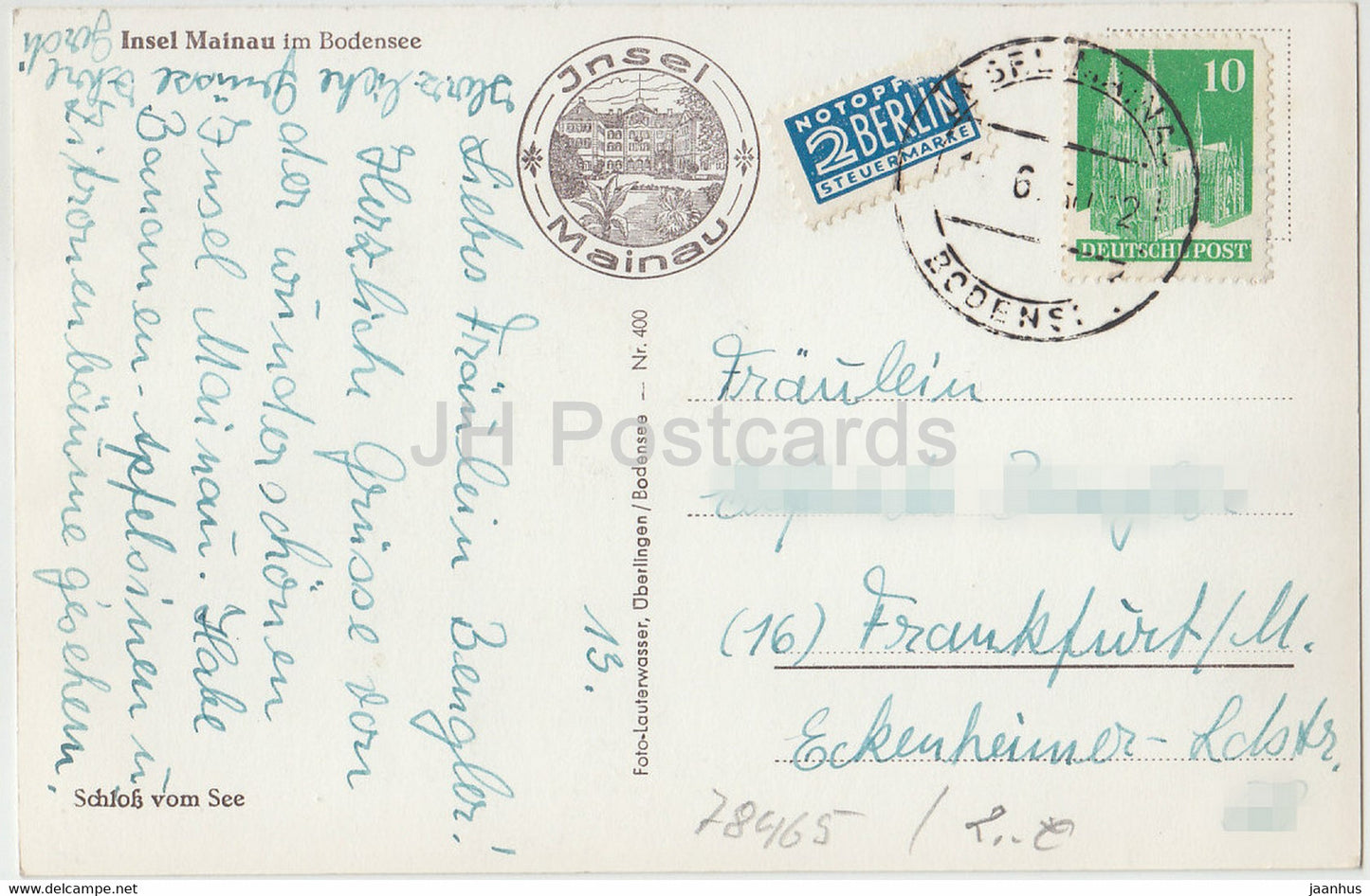 Insel Mainau im Bodensee - Schloss vom See - bateau - navire - Allemagne - occasion