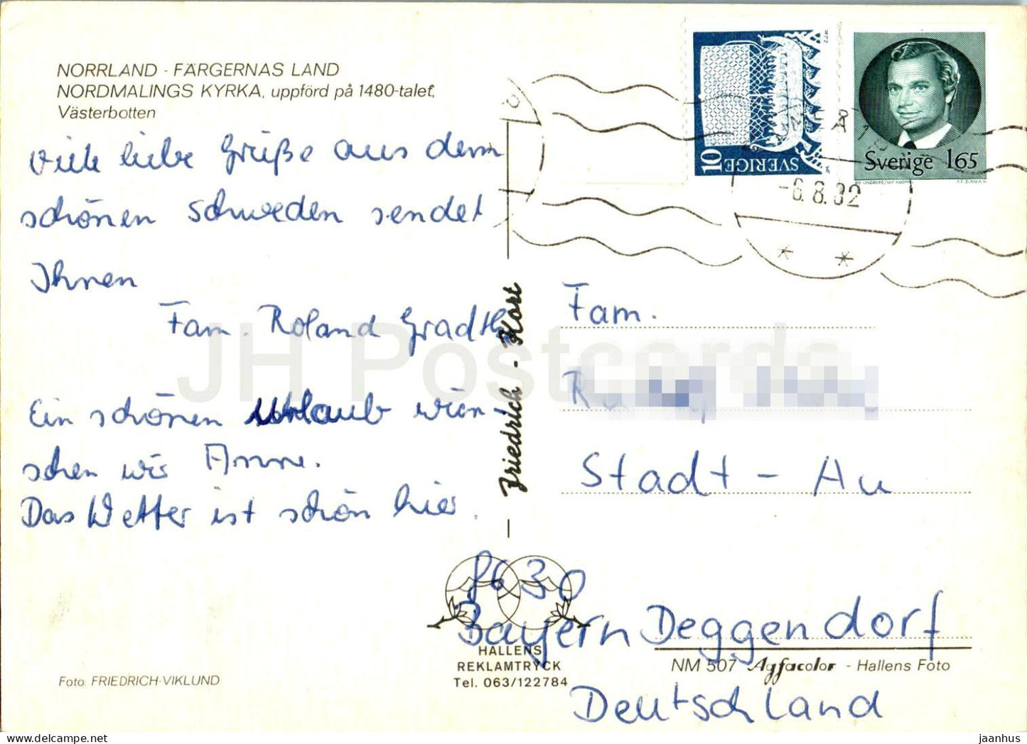 Nordmalings Kyrka - Nordmaling - église - 1982 - Suède - d'occasion