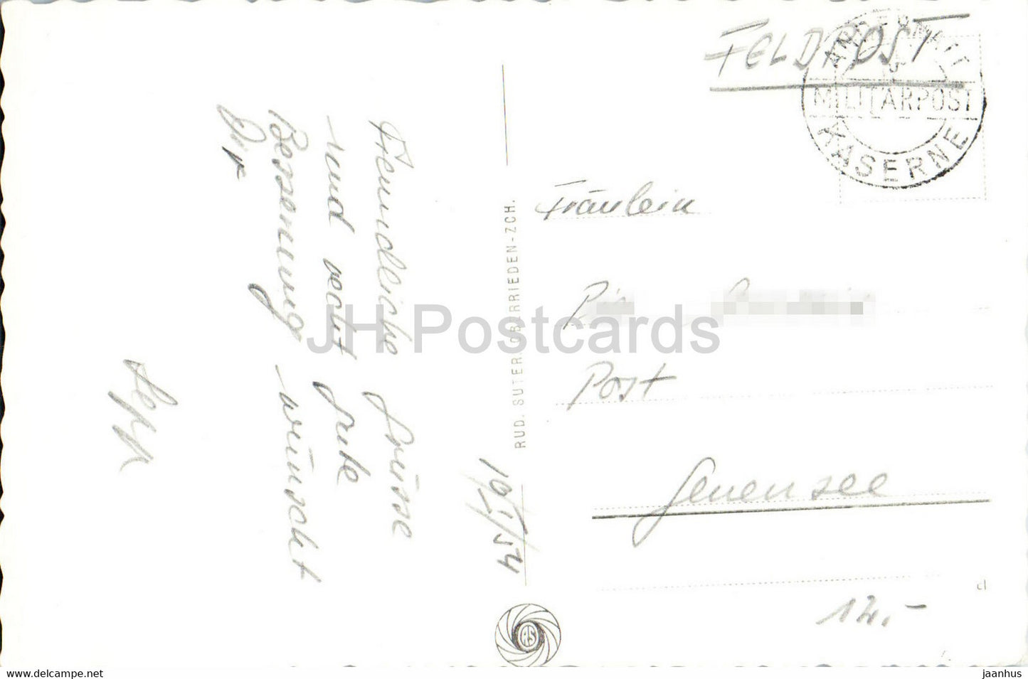 Andermatt - 3801 - Feldpost - Militärpost - alte Postkarte - 1954 - Schweiz - unbenutzt