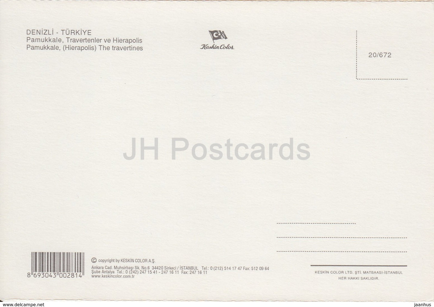 Pamukkale - 3 - Les Travertins - Turquie - inutilisé