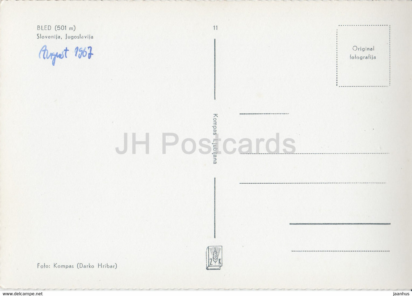 Bled - 501 m - 11 - 1967 - Yugoslavia - Slovenia - used