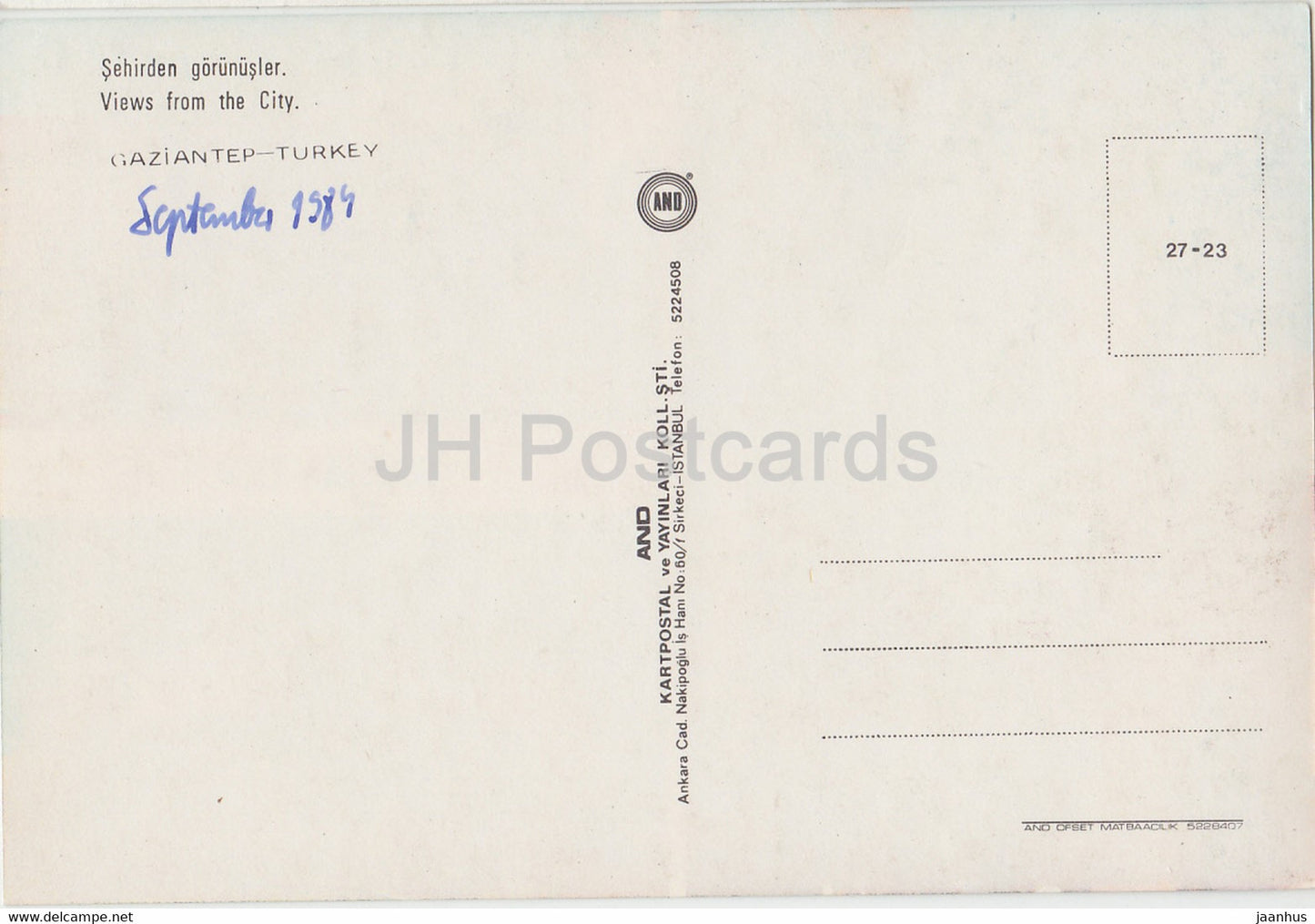 Gaziantep - Vues de la ville - forteresse - multiview - 1984 - Turquie - utilisé