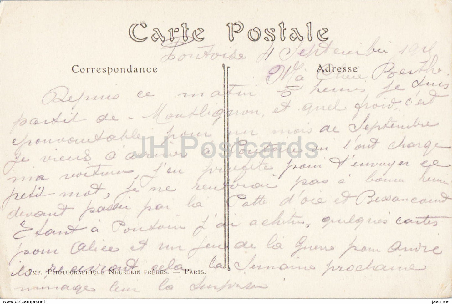 Baissez les yeux ou vous perdrez la vue - painting - french art - old postcard - France - used