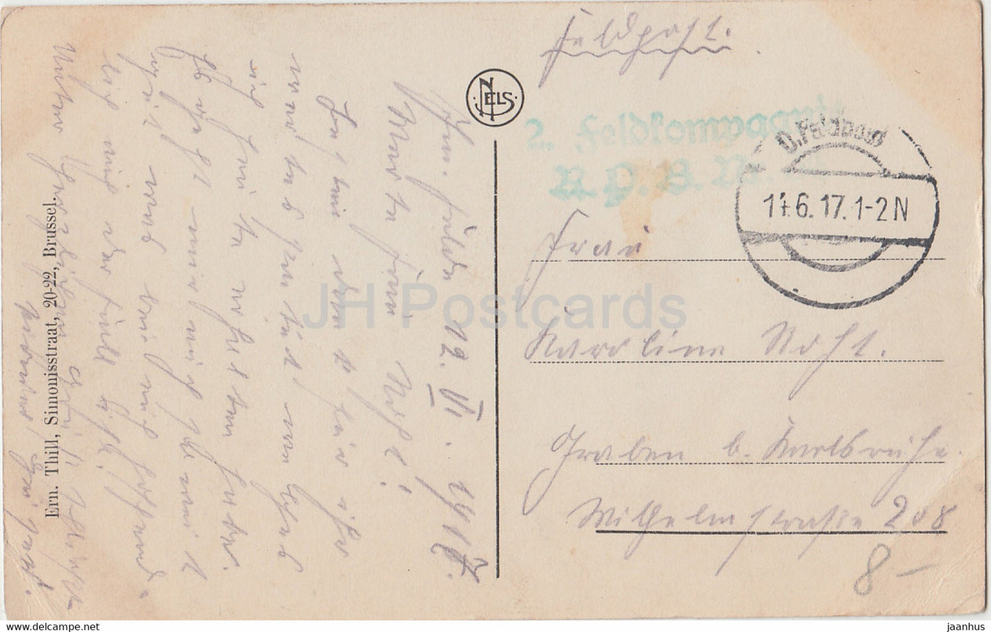 Heyst - Heist - Gedeelte van den Dijk - Feldpost - old postcard - 1917 - Belgium - used