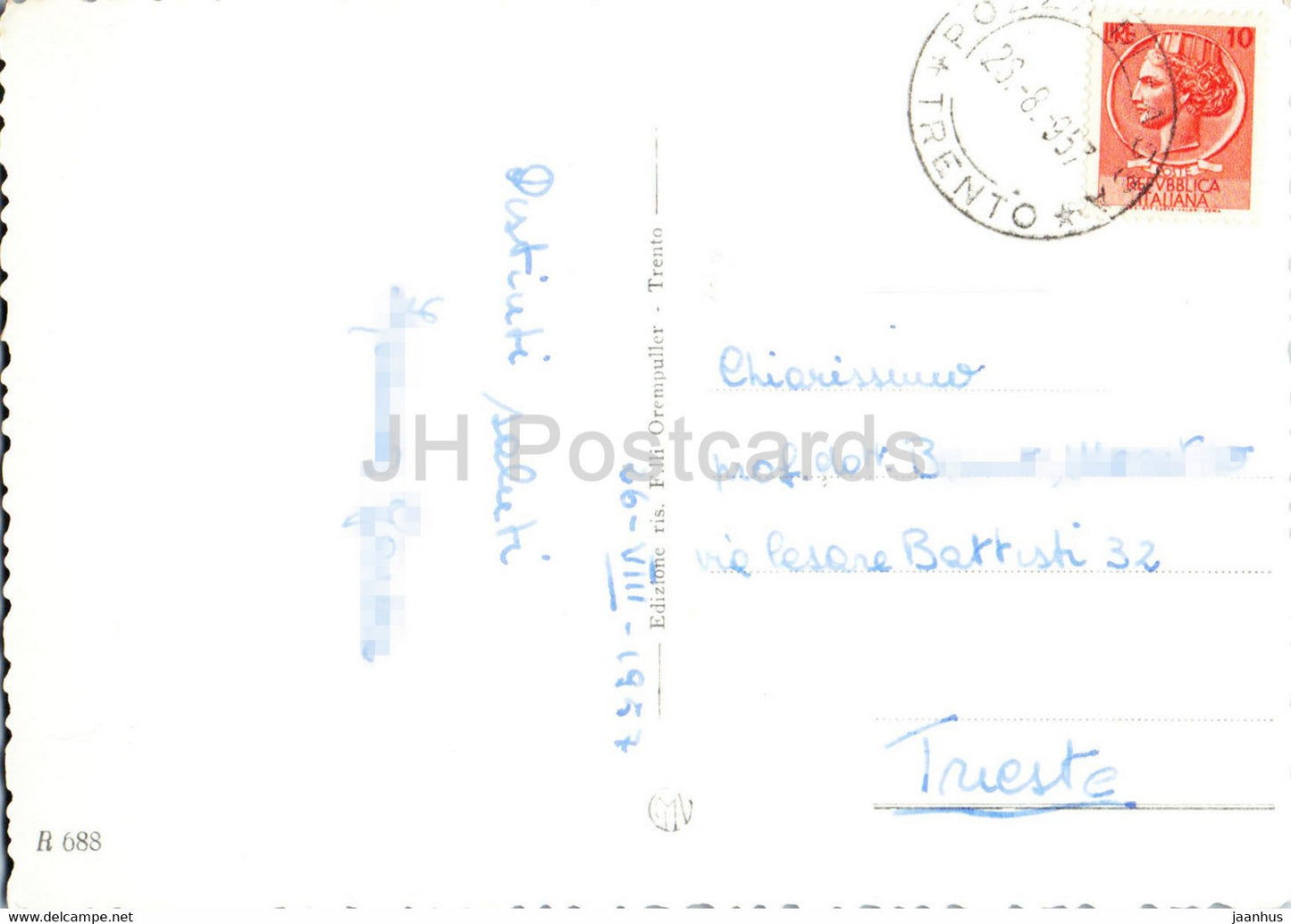 Pozza di Fassa - Panorama - 1957 - old postcard - Italy - used