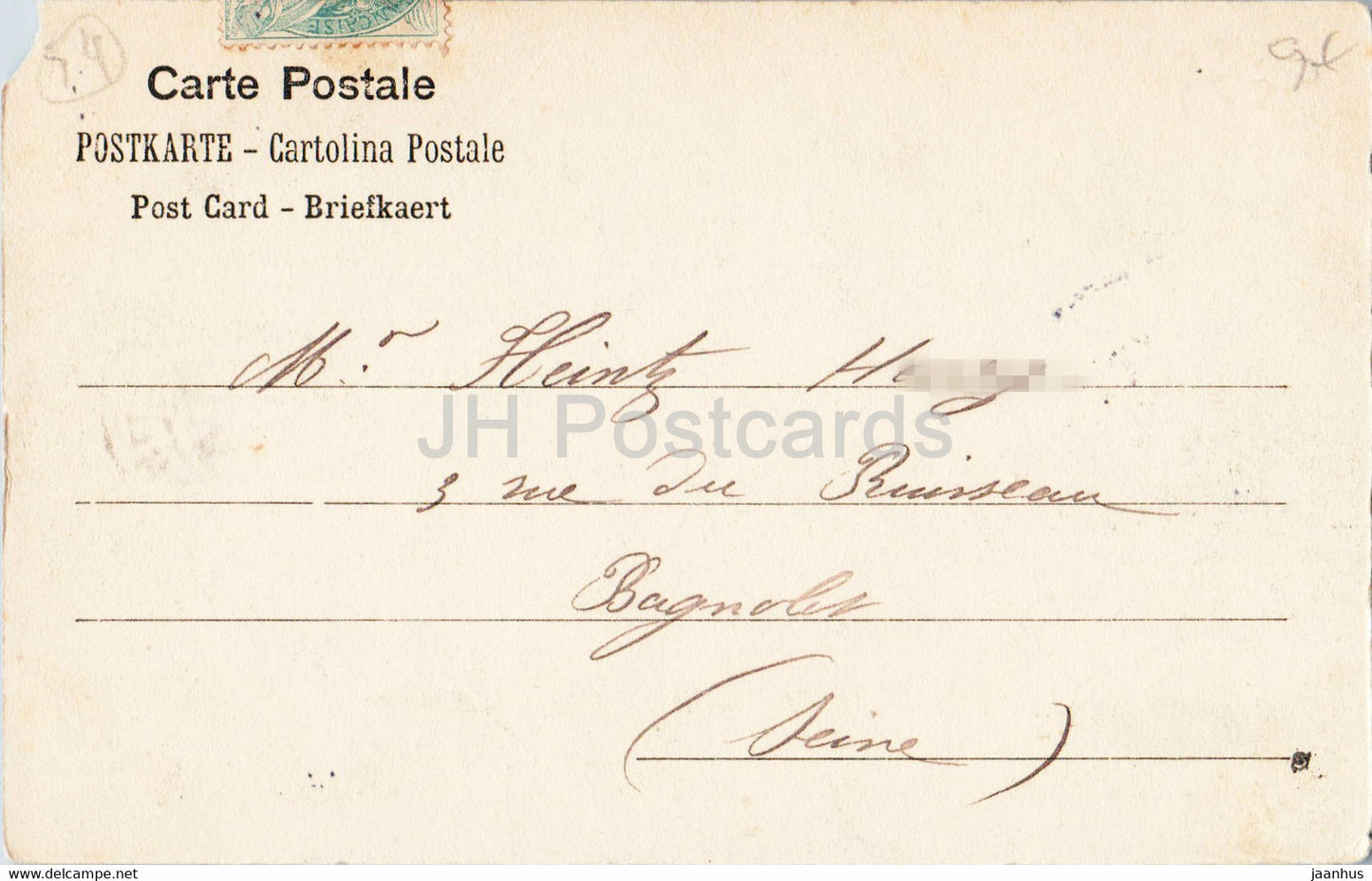 Nancy - Non Inultus Premor - alte Postkarte - Frankreich - gebraucht