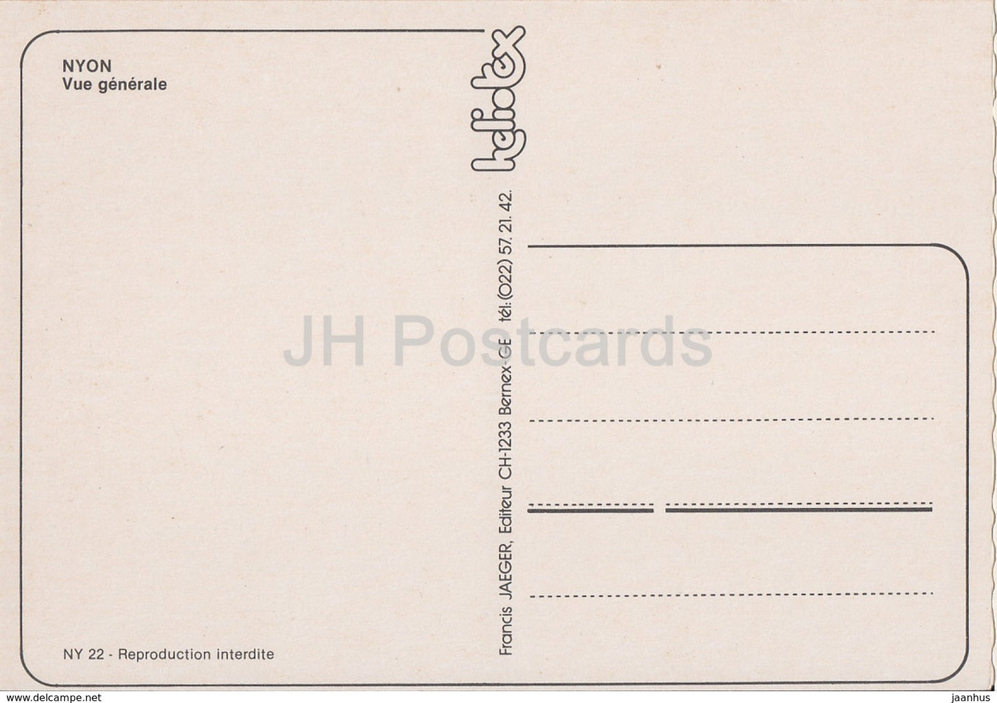 Nyon - Vue Generale - general view - swan - birds - NY 22 - Switzerland - unused