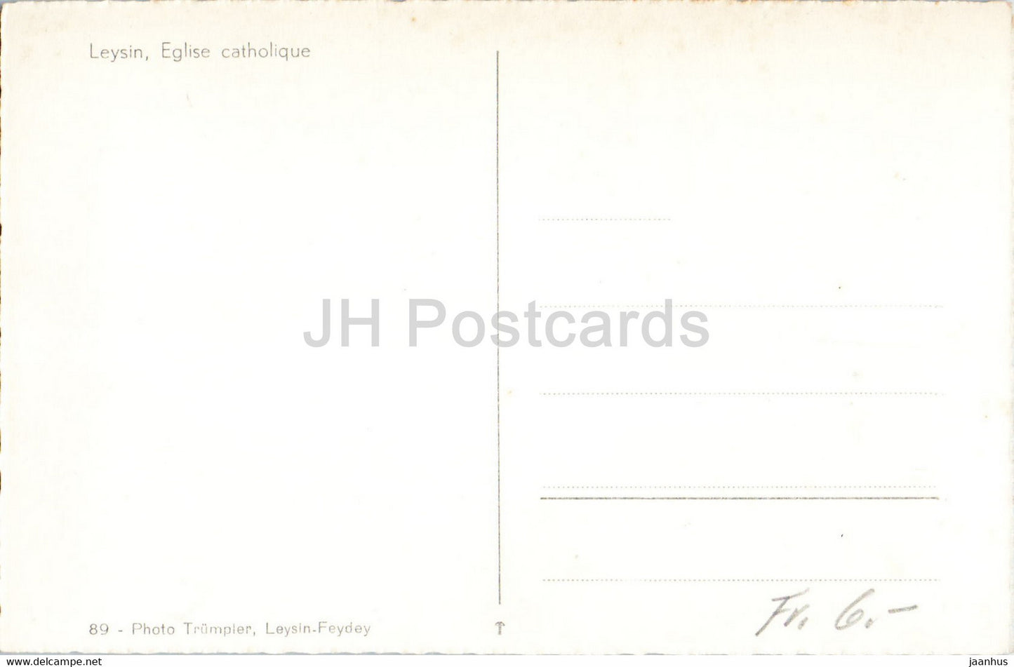 Leysin - Eglise catholique - church - 89 - old postcard - Switzerland - unused