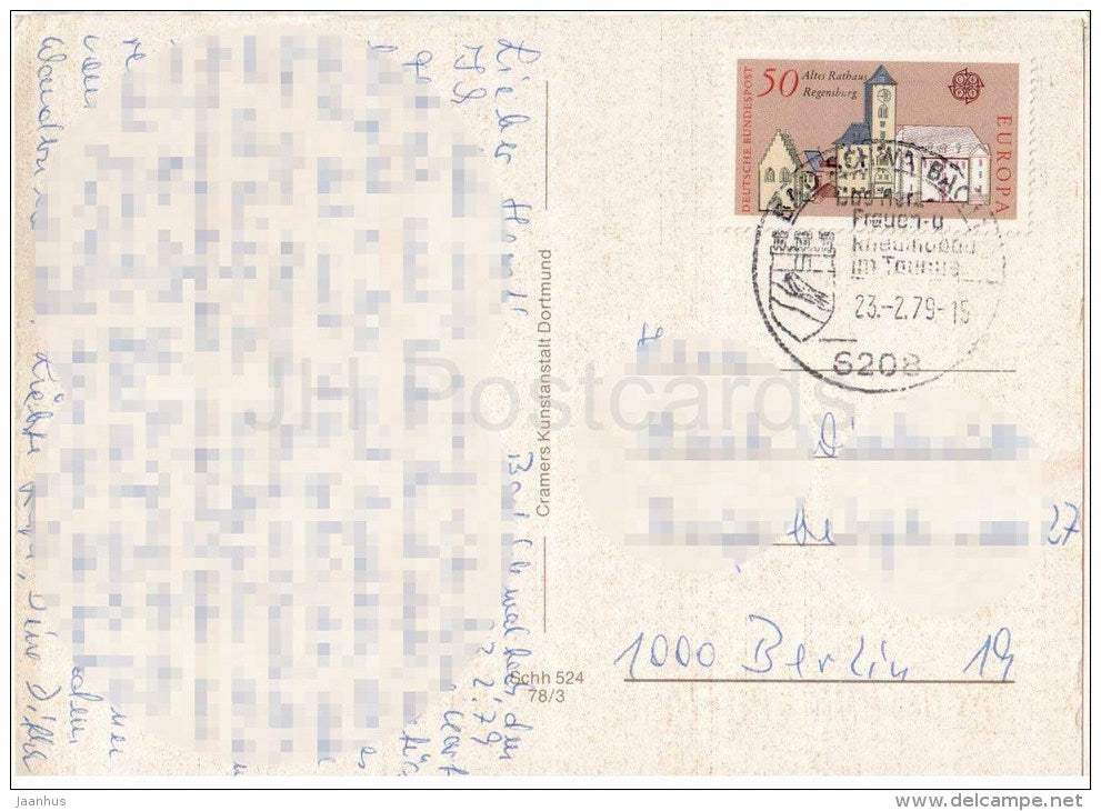 Bad Schwalbach im Taunus - Kurhotel - Stahlbrunnen - Kurpark - Weinbrunnen - Golfhaus - CEPT - Germany - 1979 gelaufen - JH Postcards