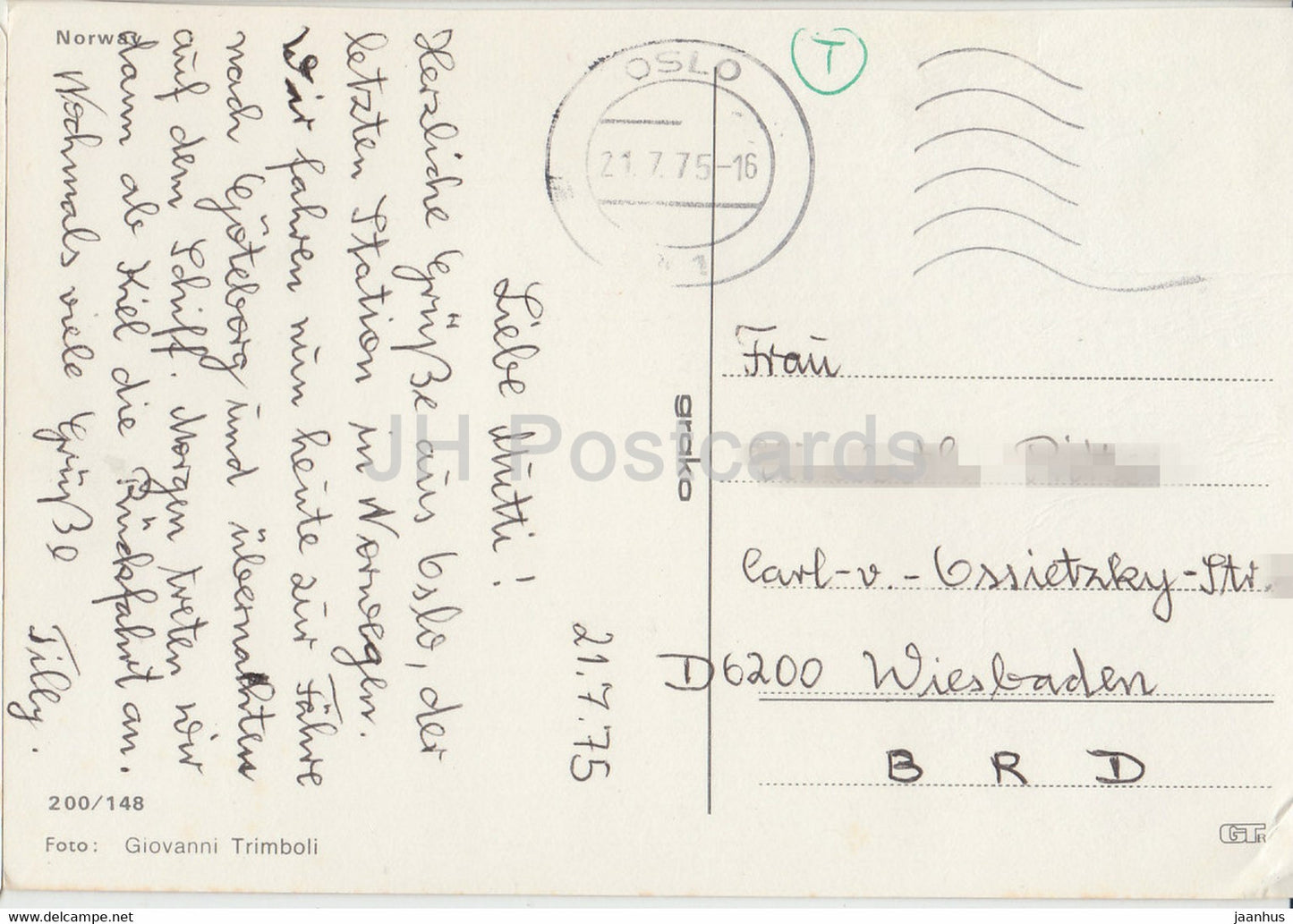 Hilsen Fra Norge – Volkskostüme – 1975 – Norwegen – gebraucht