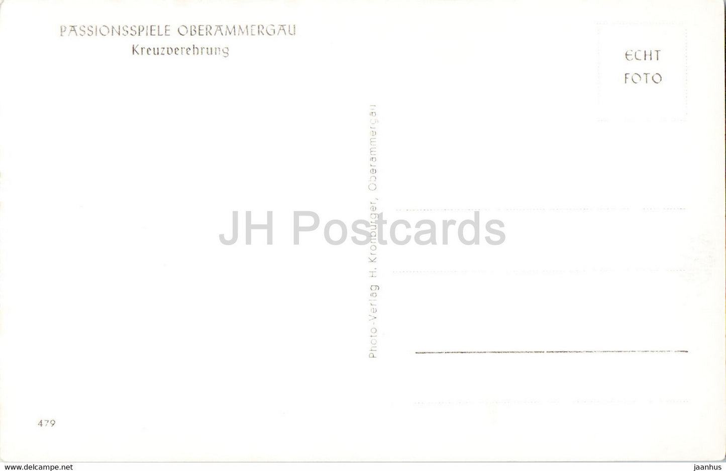 Passionsspiele Oberammergau - Kreuzverehrung - theatre - old postcard - Germany - unused