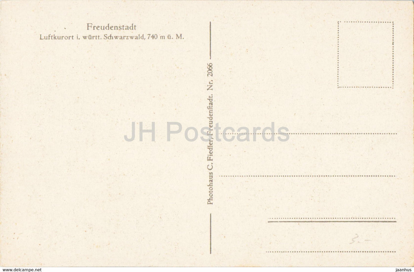 Freudenstadt - Marktplatz - 2066 - old postcard - Germany - used