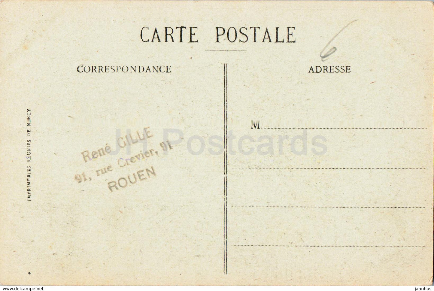 Rouen - Place de l'Eglise Saint Sever - église - 339 - carte postale ancienne - 1918 - France - occasion