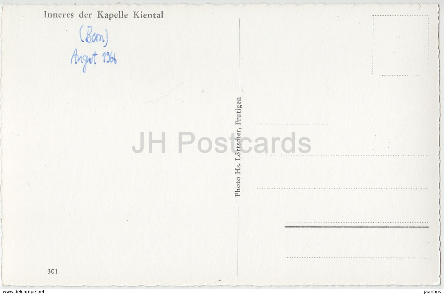 Inneres der Kapelle - Kiental - chapelle - 301 - Suisse - 1966 - occasion