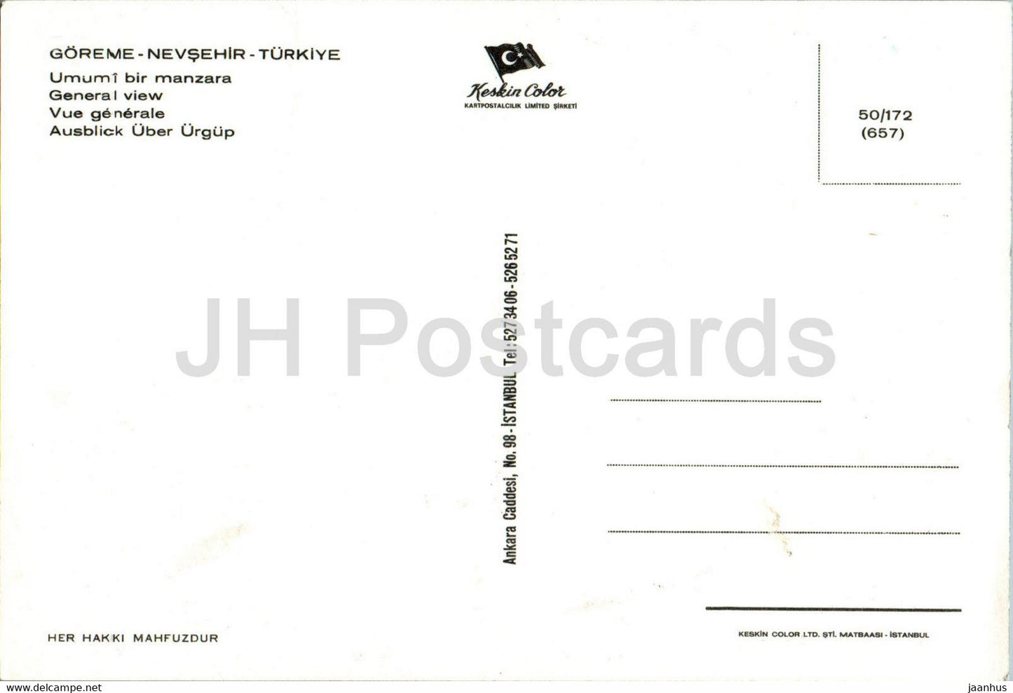 Goreme - Nevsehir - General view - 50/172 - Turkey - unused