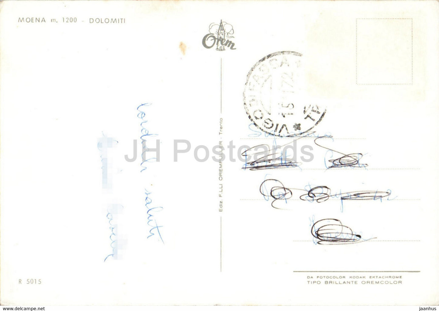 Moena 1200 m - Dolomiti - voiture Fiat - 1972 - Italie - occasion