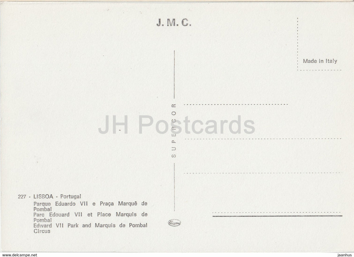Lisbon - Lisboa - Parque Eduardo VII e Praca Marque de Pombal - park - 227 - Portugal - unused