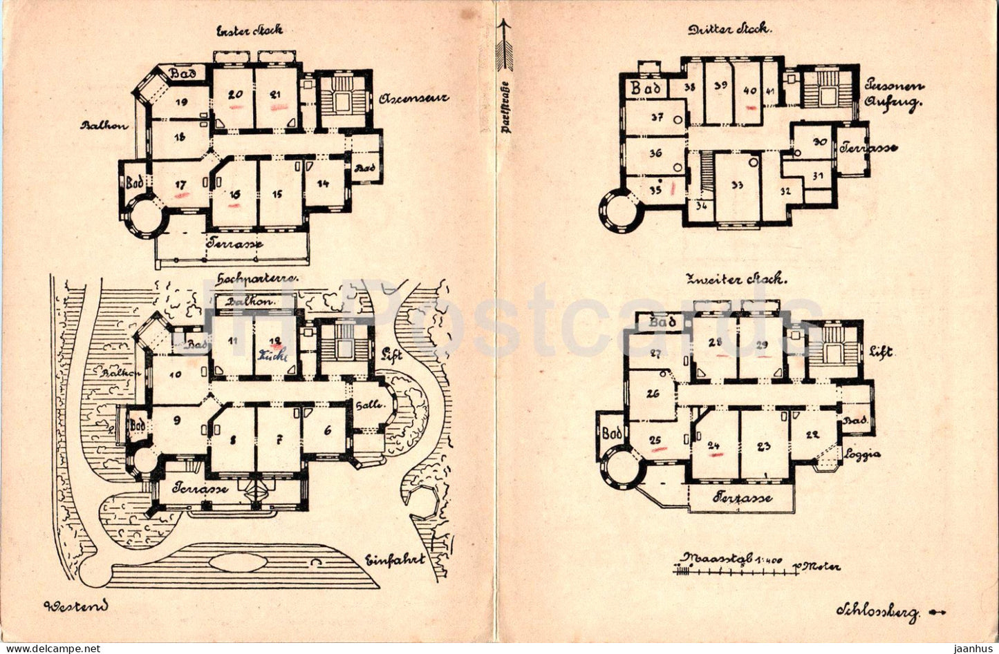 Karlsbad - Villa Silva - Westend - hotel - old postcard - Czech Republic - used