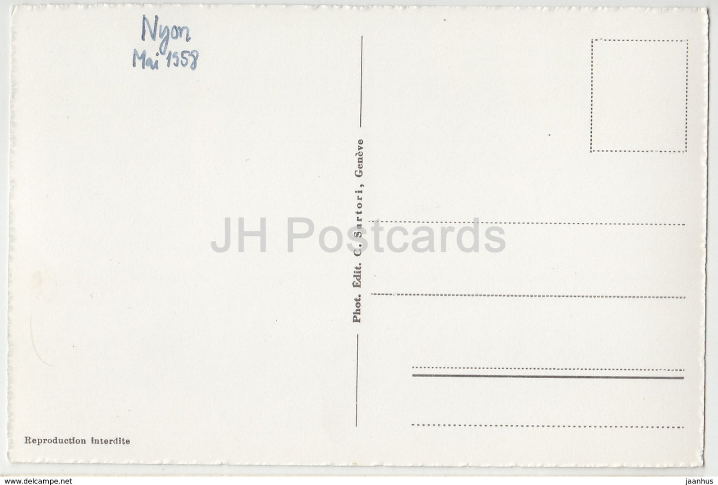 Nyon - Le Chateau et le Mont-Blanc - Schloss - 3315 - Schweiz - 1958 - gebraucht