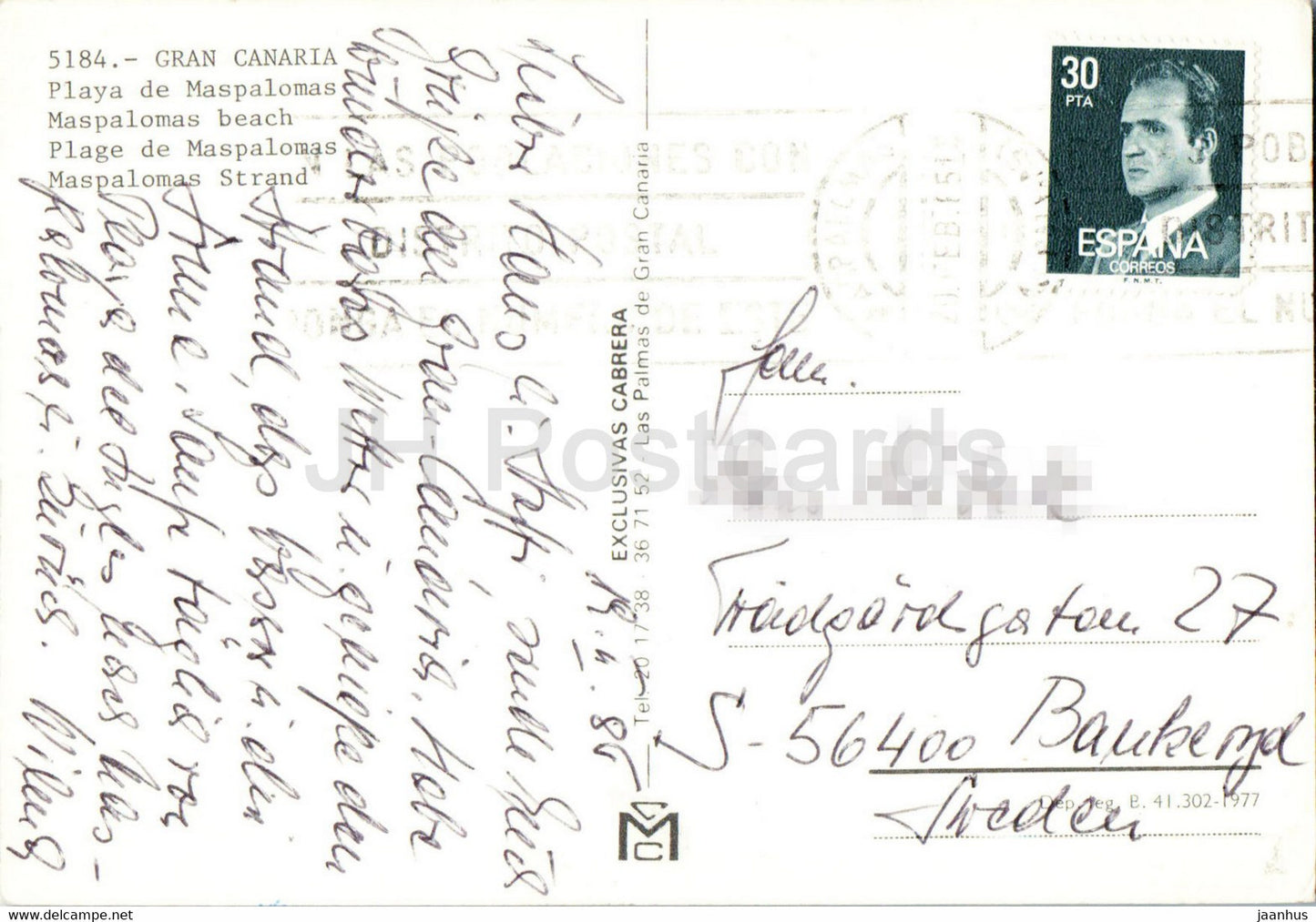 Gran Canaria - Playa de Maspalomas - plage - 5184 - 1985 - Espagne - occasion