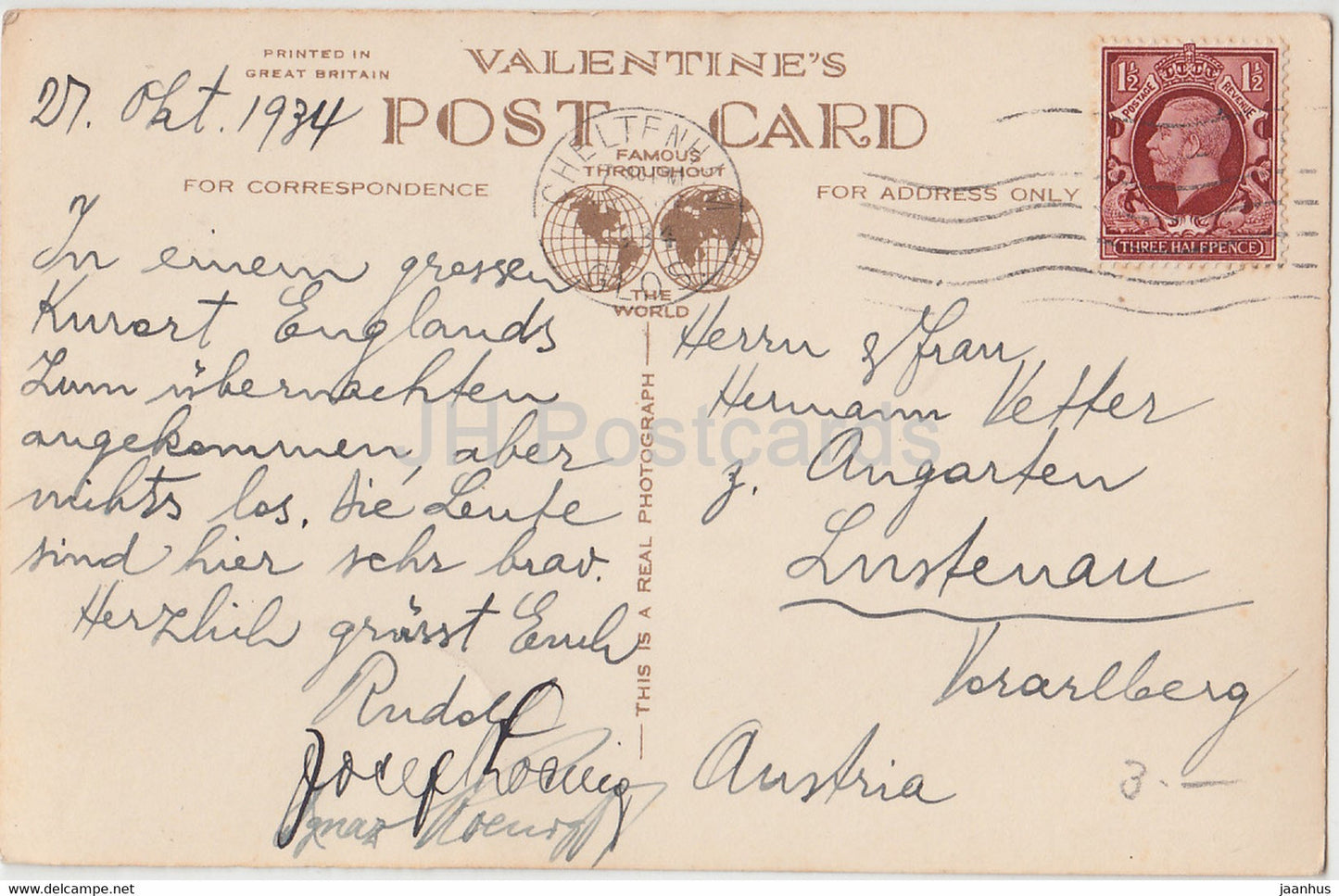 Cheltenham - Winter Gardens - 16 - old postcard - 1934 - England - United Kingdom - used