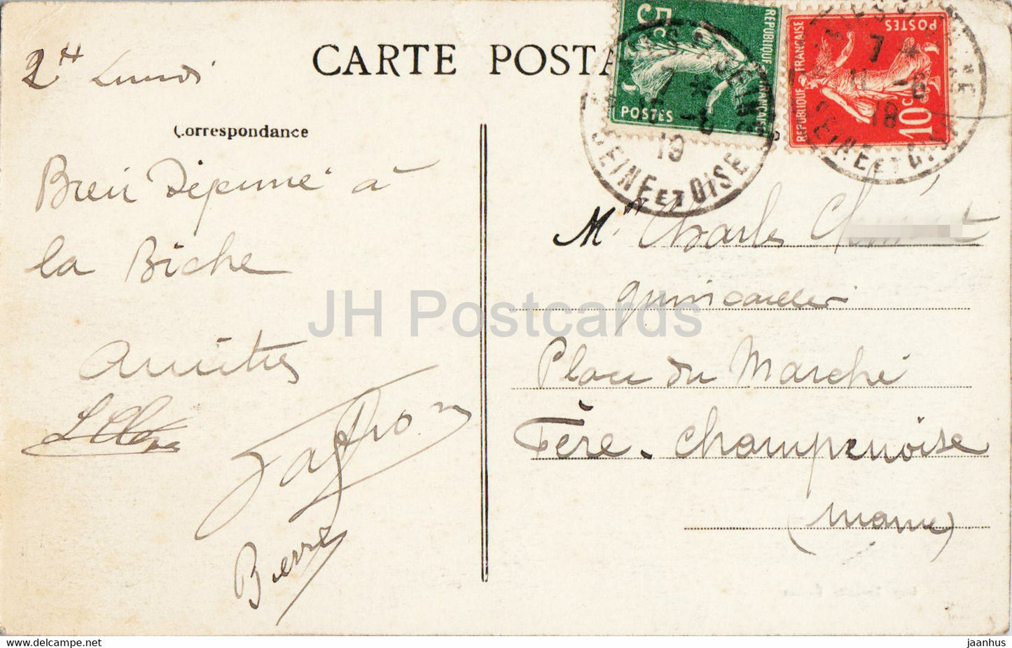 Evreux - Hôtel de Ville - carte postale ancienne - 1919 - France - occasion