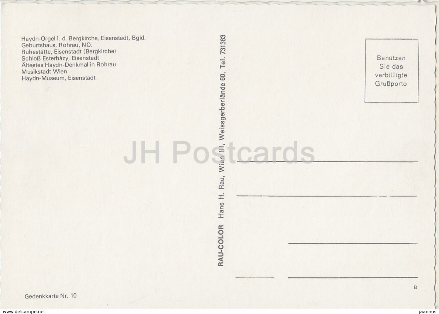Josef Haydn - Haydn Orgel - Bergkirche - Eisenstadt - Geburtshaus - compositeur - multiview - Autriche - inutilisé