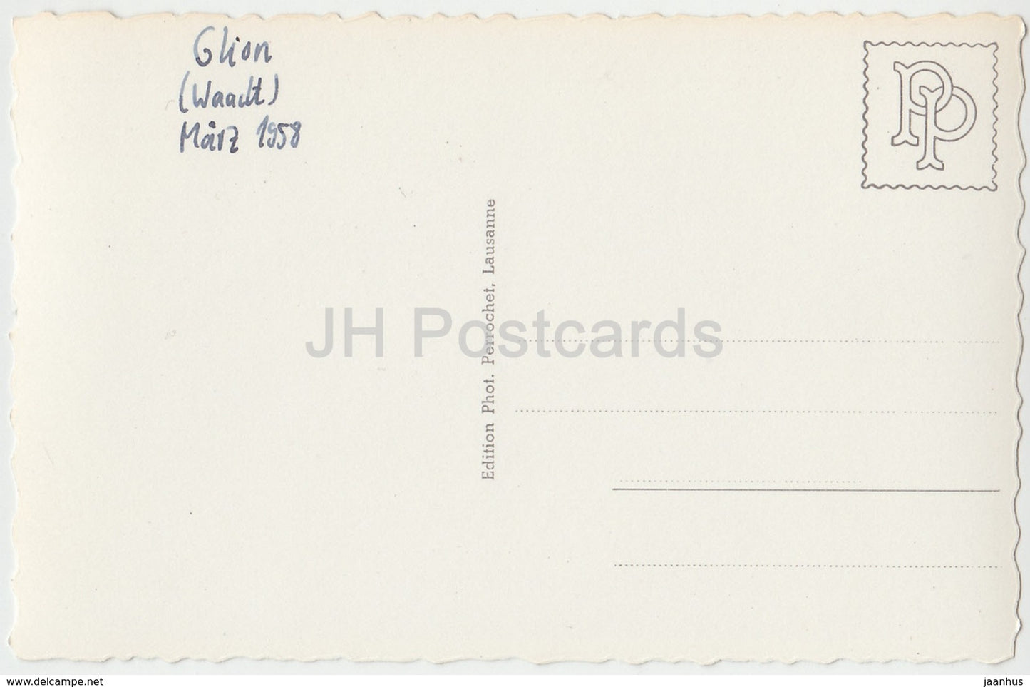 Glion - Montreux - hotel Belvedere Bellevue - 4095 - Switzerland - 1958 - used